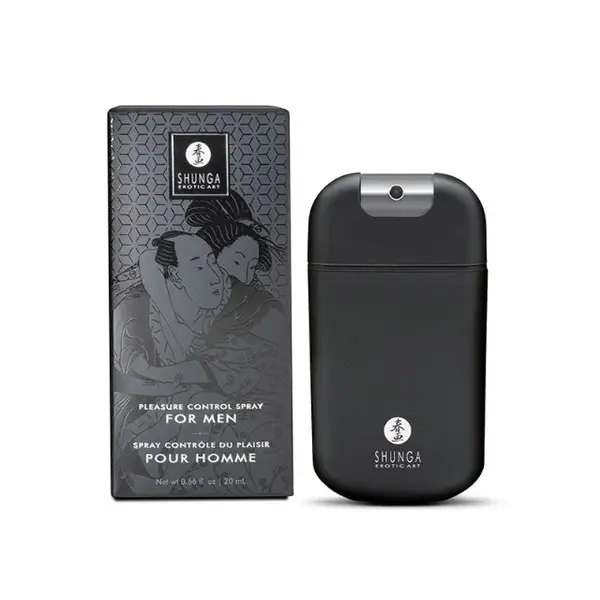 Spray SHUNGA Pleasure Control Spray For Men, pentru întârzierea ejaculării, cu ulei de scorțișoară chinezească, 20 ml