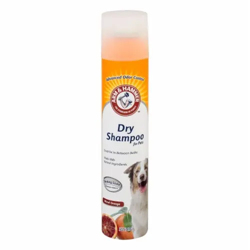 Spray si Sampon Uscat 2-in-1, Arm & Hammer, pentru Caini si Catei, cu Bicarbonat de Sodiu, Aroma Portocale Rosii, 142gr