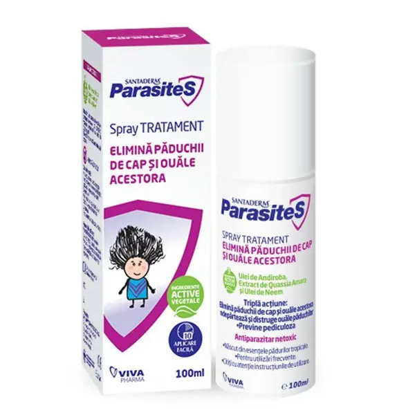 Spray tratament impotriva paduchilor, 3 ani+, 100 ml, Parasites