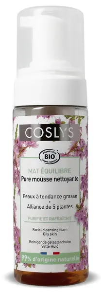 Spuma bio de curatare fara sapun pentru ten gras cu salvie si iedera, 150ml, Coslys