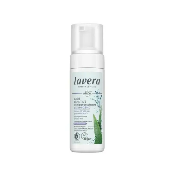 Spuma de curatare pentru fata cu aloe vera si ulei de migdale 150ml Lavera
