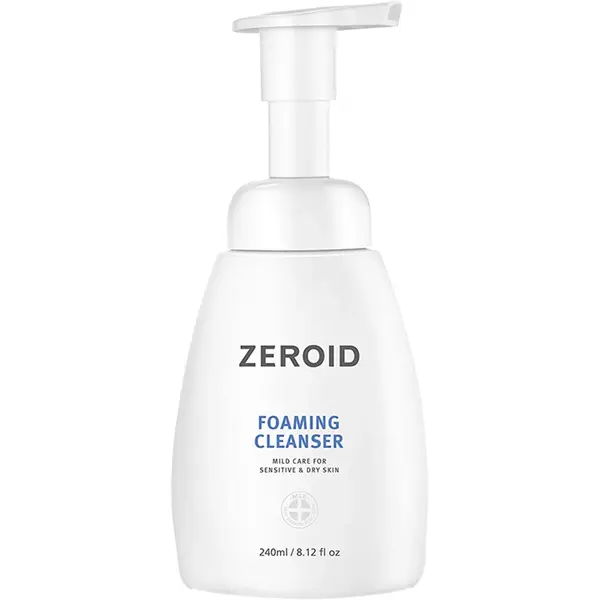 Spuma de curatare pentru piele sensibila si uscata, 240ml, Zeroid