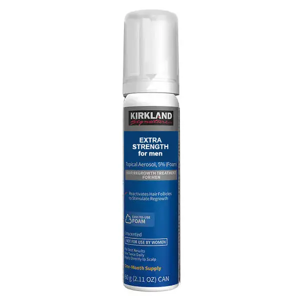 Spuma, Kirkland, Minoxidil 5%, pentru Stimularea Cresterii Parului si a Barbii, Pipeta Inclusa, 1x 60ml