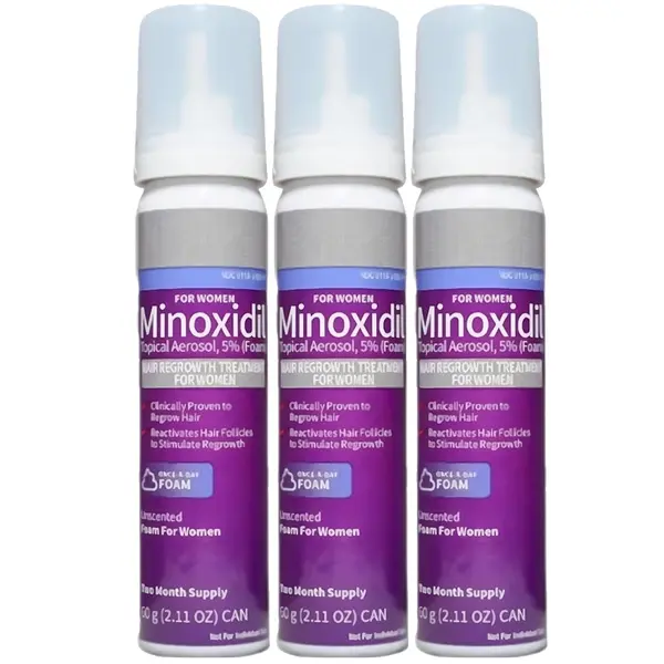 Spuma, Kirkland Signature, Minoxidil 5%, Tratament Impotriva Caderii Parului, pentru Femei, 3x 60ml