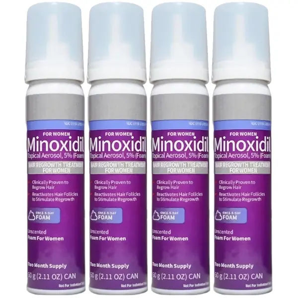 Spuma, Kirkland Signature, Minoxidil 5%, Tratament Impotriva Caderii Parului, pentru Femei, 4x 60ml
