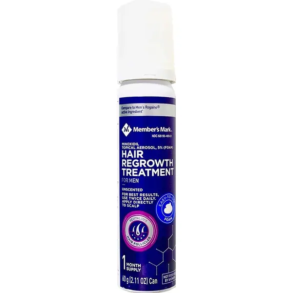 Spuma, Member's Mark, Minoxidil 5%, Tratament Impotriva Caderii Parului, pentru Barbati, fara Parfum, 60ml