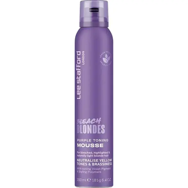 Spuma nuantatoare cu protectie UV Bleach Blondes Purple Toning, 200ml, Lee Stafford