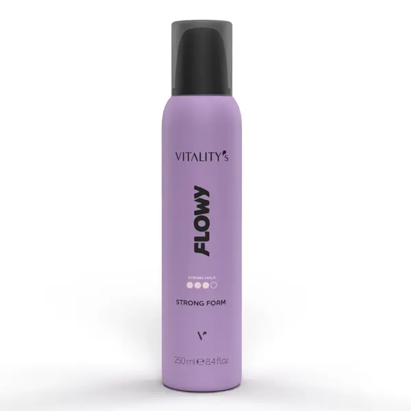 Spuma pentru par cu fixare puternica Vitality's FLOWY Strong Foam 250 ml
