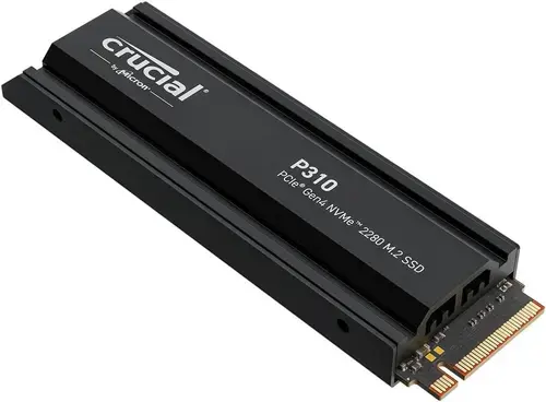 SSD Crucial P310 Heatsink, 2TB, PCie 4.0 NVMe, M.2 2280