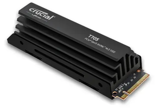 SSD Crucial T705, 4TB, PCI Express 5.0 NVMe, M.2 2280, Heatsink