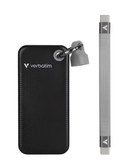 SSD Extern Verbatim Pocket, 512GB, USB-C 3.2 Gen 2, Negru/Gri
