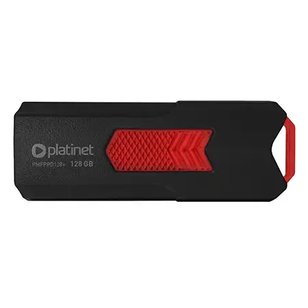 SSD portabil Platinet PMFPPD128, 128GB, USB 3.2 (Negru/Rosu)