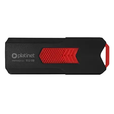 SSD portabil Platinet PMFPPD512, 512GB, USB 3.2 (Negru/Rosu)