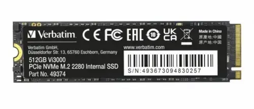 SSD Verbatim Vi3000, 512GB, PCIe NVMe M.2