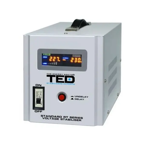 Stabilizator de tensiune 3000W cu sinusoidă pură, display LCD și protecție KOMPLET 6, TED Electric TED000187