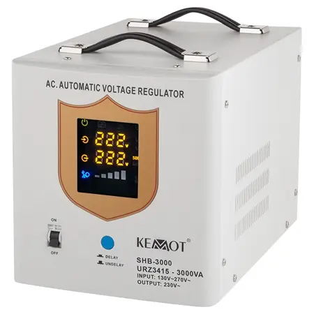 Stabilizator de Tensiune Automat 3000VA, Servomotor, 130-270V AC, Monofazat, Kemot
