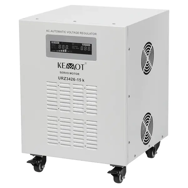 Stabilizator de Tensiune cu Servomotor 15.000VA 10.500W, Monofazat, 2 Prize Schuko, 140-300V AC, Transformator Toroidal, 370 360 430 mm