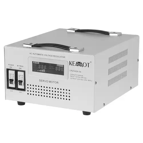 Stabilizator de tensiune servomotor KEMOT URZ3426, 5000VA/3500W (Alb)