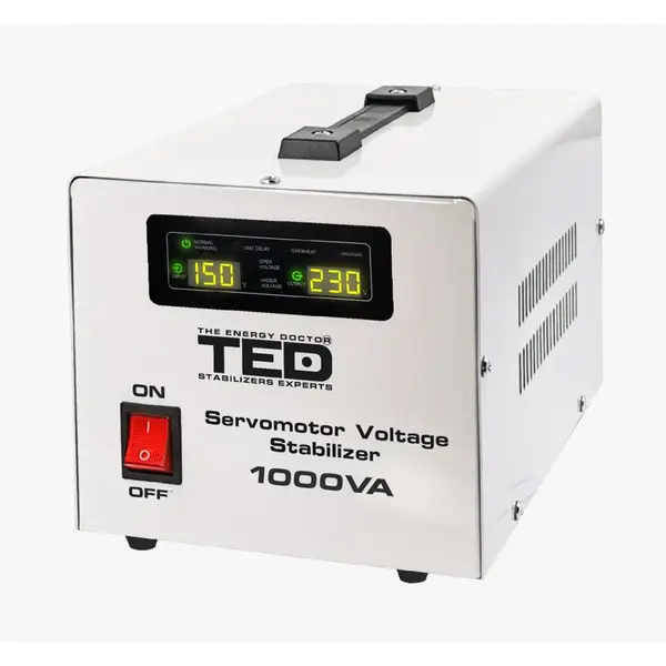 Stabilizator retea 230V 1000VA / 600W cu servomotor monofazat Ted Electric TED004697