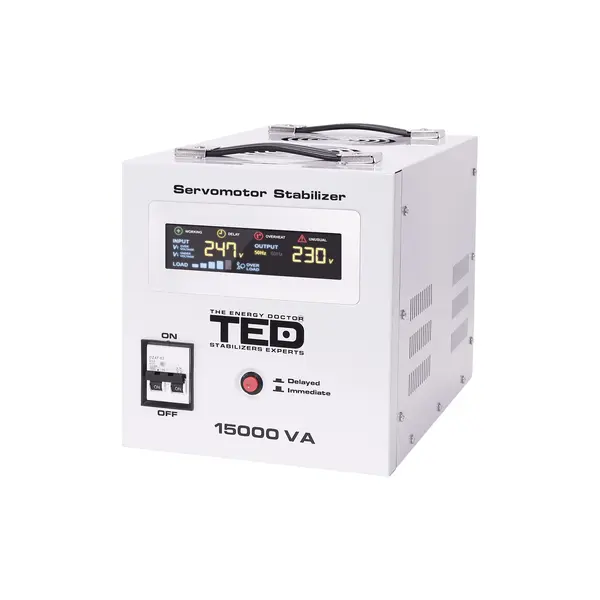 Stabilizator retea maxim 15KVA-SVC cu servomotor monofazat NEW Design TED005045
