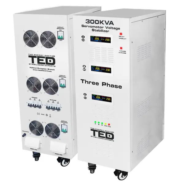 Stabilizator TED Electric, retea maxim 300KVA-SVC cu servomotor trifazat-trifazat TED007469