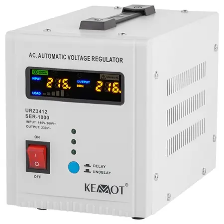 Stabilizator Tensiune Automat Kemot 1000VA URZ3412 Protectie Supratensiune, Subtensiune, 220V ±10%, Protectie Termica si Frecventa 50/60Hz
