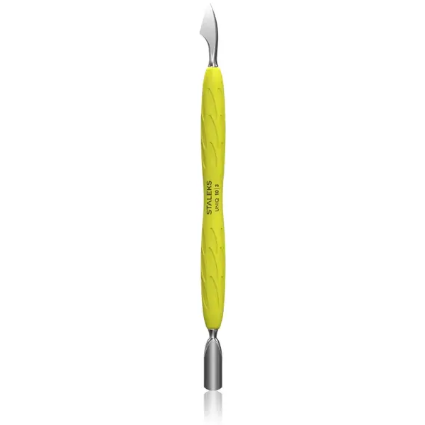 Staleks Uniq Gummy Yellow Un instrument pentru împingerea și îndepărtarea cuticulă de unghii 1 buc