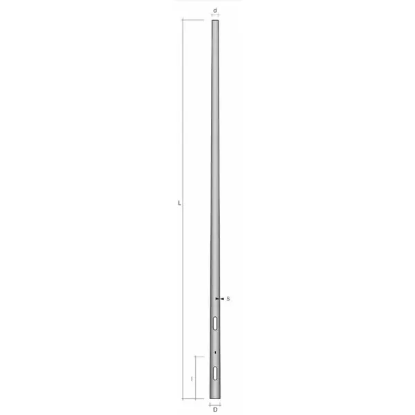 Stalp Conic OL ZN Ingropat 12.8M