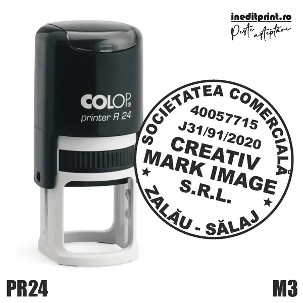 Stampila Printer R24 SRL Tus negru