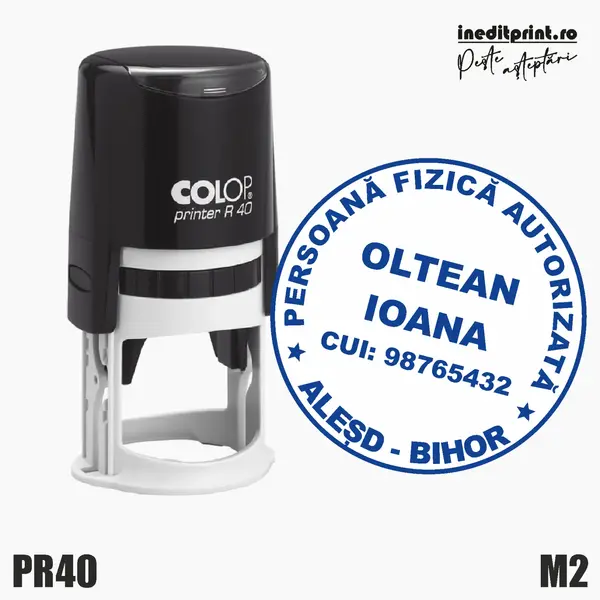 Stampila Printer R40 Persoana Fizica Autorizata Tus albastru