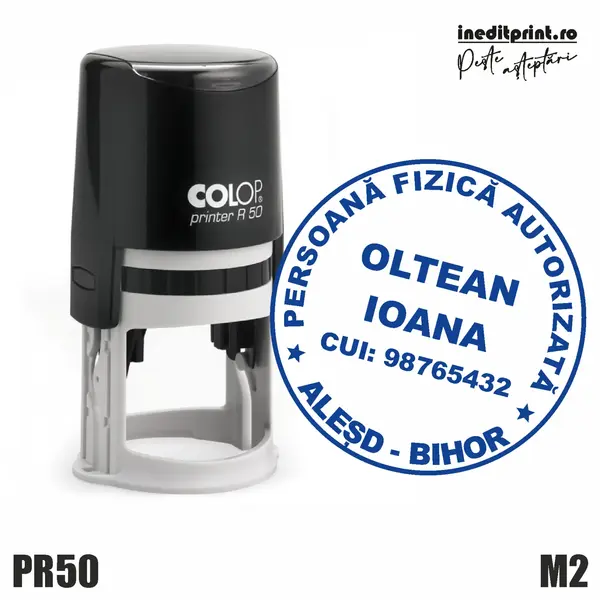 Stampila Printer R50 Persoana Fizica Autorizata Tus albastru
