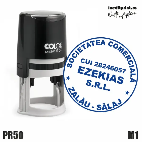 Stampila Printer R50 Societate Comerciala Tus albastru