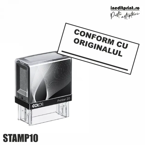 Stampila Printer STAMP10 - Conform cu Originalul Semnatura Tus albastru, PRINTER 10