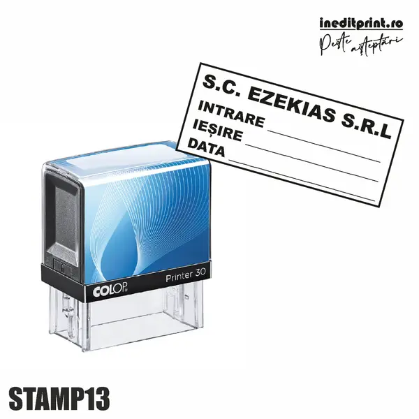 Stampila Printer STAMP13 - Intrare Iesire Tus negru, PRINTER 40