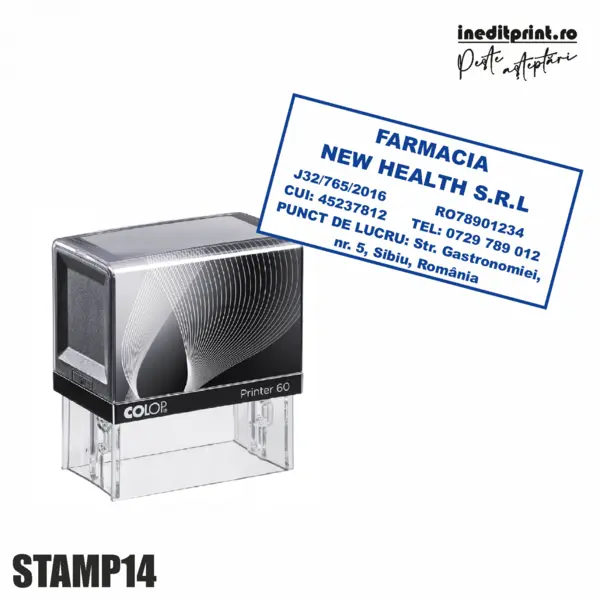 Stampila Printer STAMP14 - Farmacii Tus albastru, PRINTER 60
