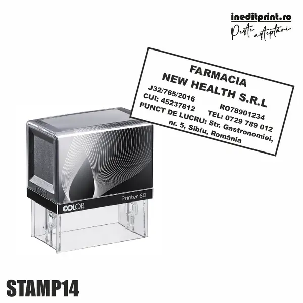 Stampila Printer STAMP14 - Farmacii Tus negru, PRINTER 30