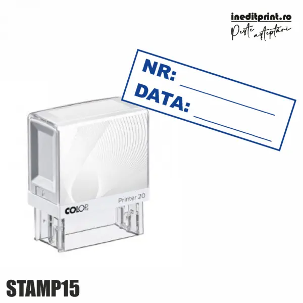 Stampila Printer STAMP15 - Numar si Data Tus albastru, PRINTER 10