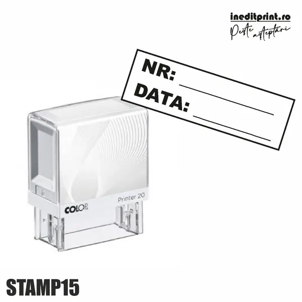 Stampila Printer STAMP15 - Numar si Data Tus negru, PRINTER 10