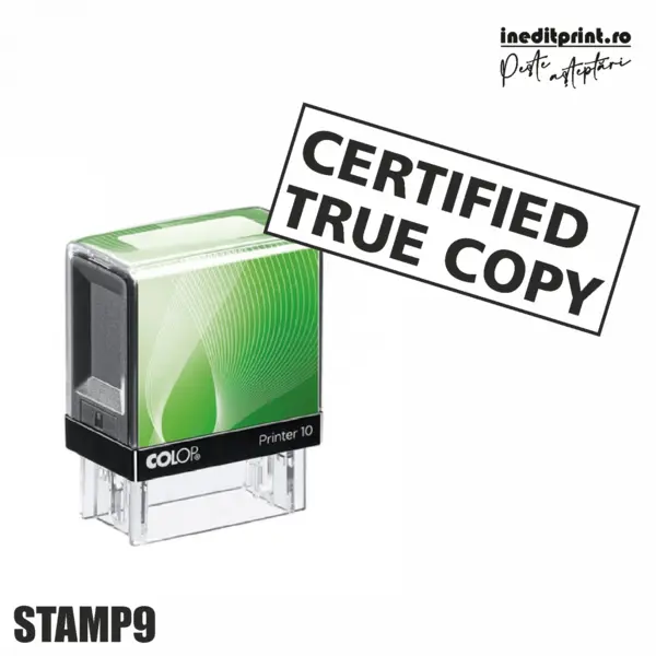 Stampila Printer STAMP9 - Certified True Copy Tus negru, PRINTER 30