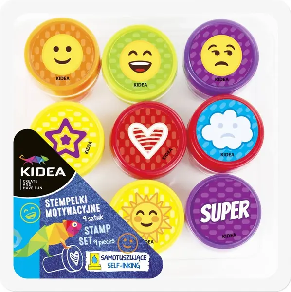 Ștampile Kidea - Emoticoane, 9 bucăți