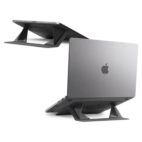 Stand universal laptop Spigen Slim Fold LD201-S6, Diagonala maxima 14 inch, Negru