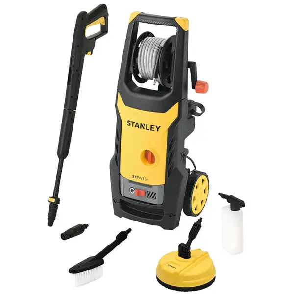 Stanley Aparat de spalat cu presiune Stanley SXPW16PE, 1600 W, 420l/h, 125 bar, 50°C temperatura maxima, accesorii incluse