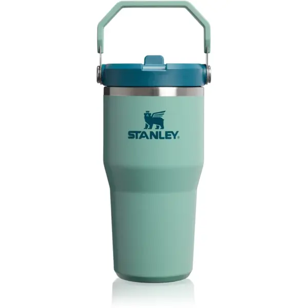 Stanley IceFlow™ Flip Straw 2.0 Tumbler sticlă termos din oțel inoxidabil Spring Green 590 ml