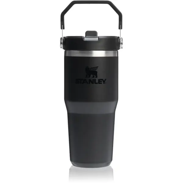 Stanley IceFlow™ Flip Straw 2.0 Tumbler sticlă termos din oțel inoxidabil Black 2.0 410 ml