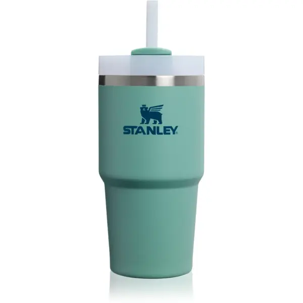Stanley Quencher H2.O FlowState™ Tumbler pahar din oțel inoxidabil cu pai mic Spring Green 590 ml