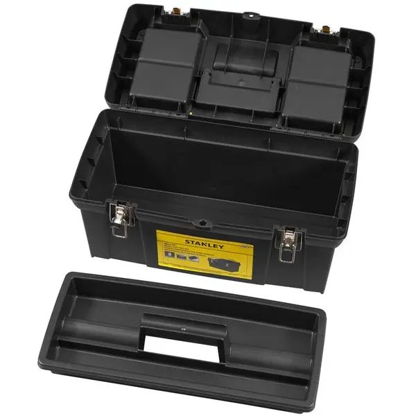 Stanley Stanley 1-92-066, cutie de depozitare 19 cu inchizatoare metalica, 2 organizatoare si tava
