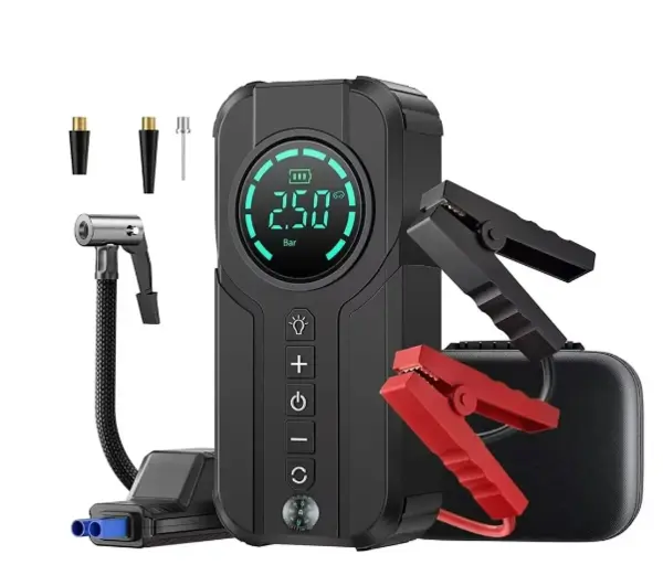 Starter auto portabil 1920 multifunctional 4 in 1 pornire in caz de urgenta a masinii compresor lanterna baterie externa