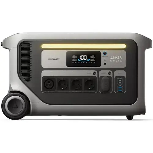 Statie de alimentare portabila Anker Solix F3000, 3072Wh, LiFeP04, 3600W, USB-A, USB-C, DC, Wi-Fi (Gri)