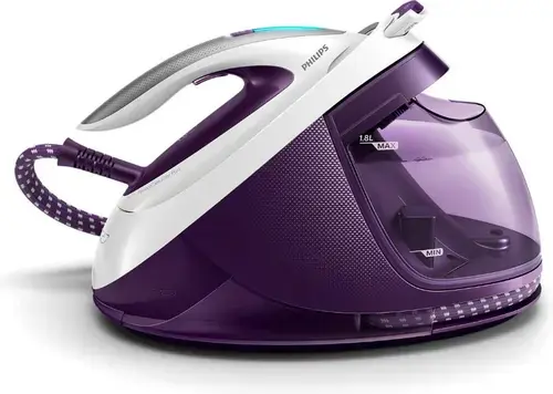 Statie de calcat Philips PerfectCare Elite Plus GC9660/30, T-ionicGlide, 1.8l, 7.5 bar, 2700W (Alb-Mov)