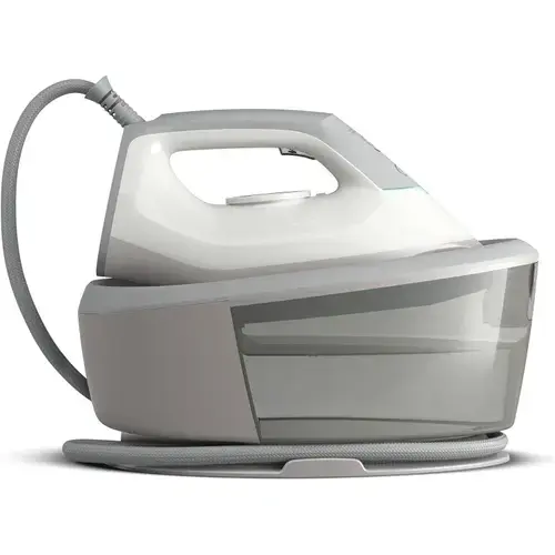 Statie de calcat Philips PSG2000/80, seria 2000, 2400 W, Presiune abur max. 6 bar, Jet de abur de 300 g, Abur continuu 110 g/min, Talpa ceramica, Rezervor de apa de 1.4 L (Alb)